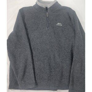 Weird Fish Men's Pullover Quarter Zip Long Sleeve Sweater Shirt Size 2XL Gray